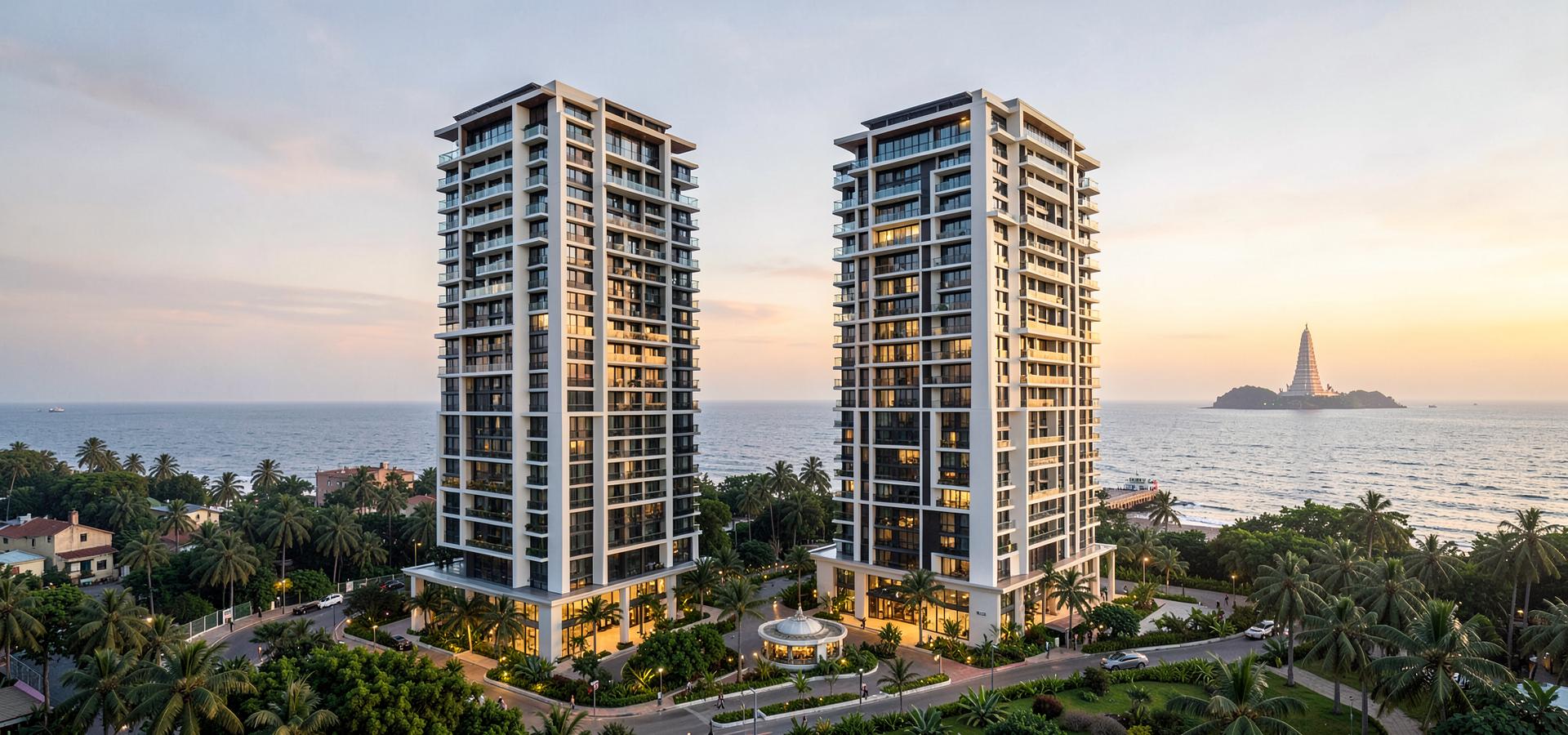 Hiranandani Bayview premium residences Gorai Borivali West coastal setting